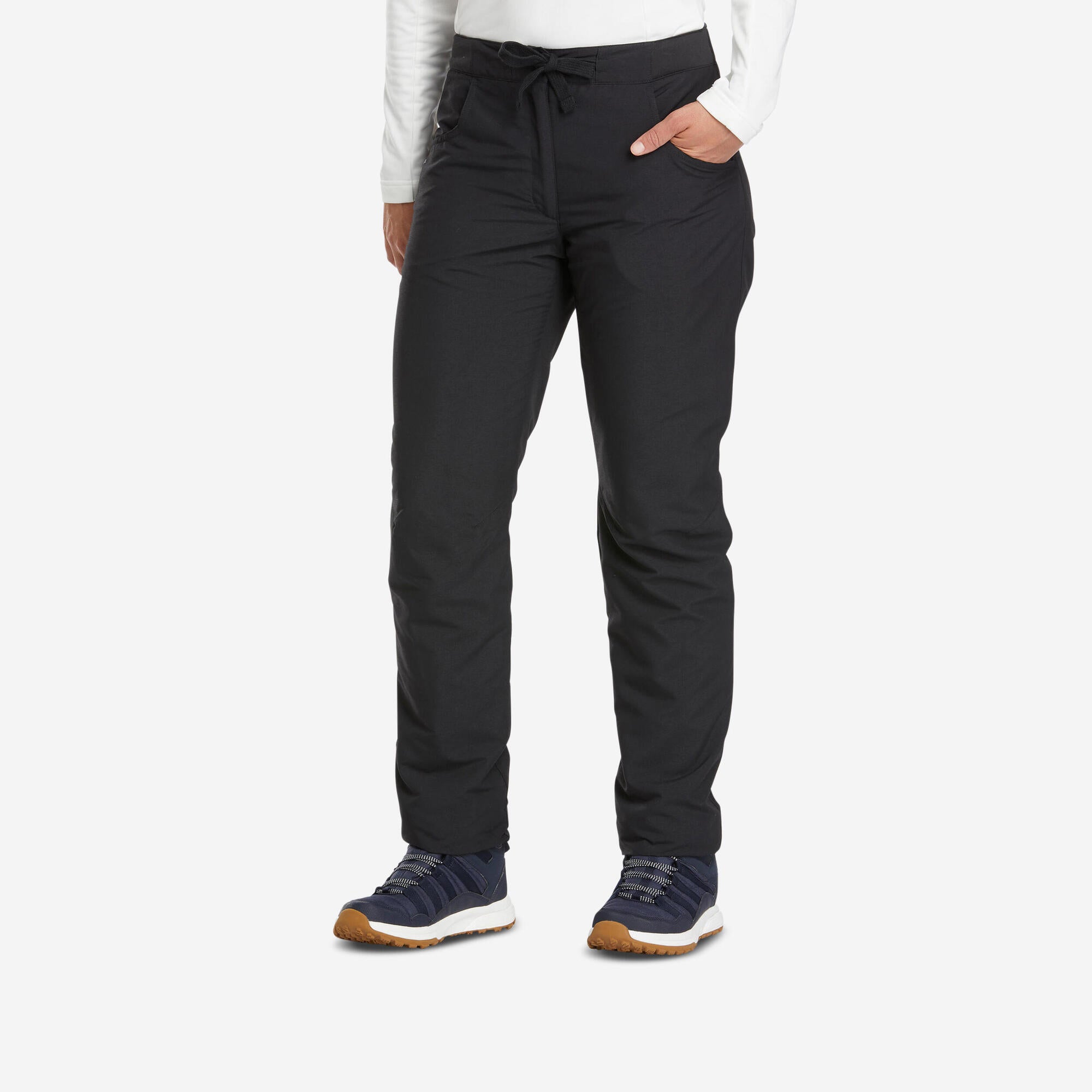 Quechua Women's NH100 Water-Repellent Fleece-Lined Winter Hiking Pants