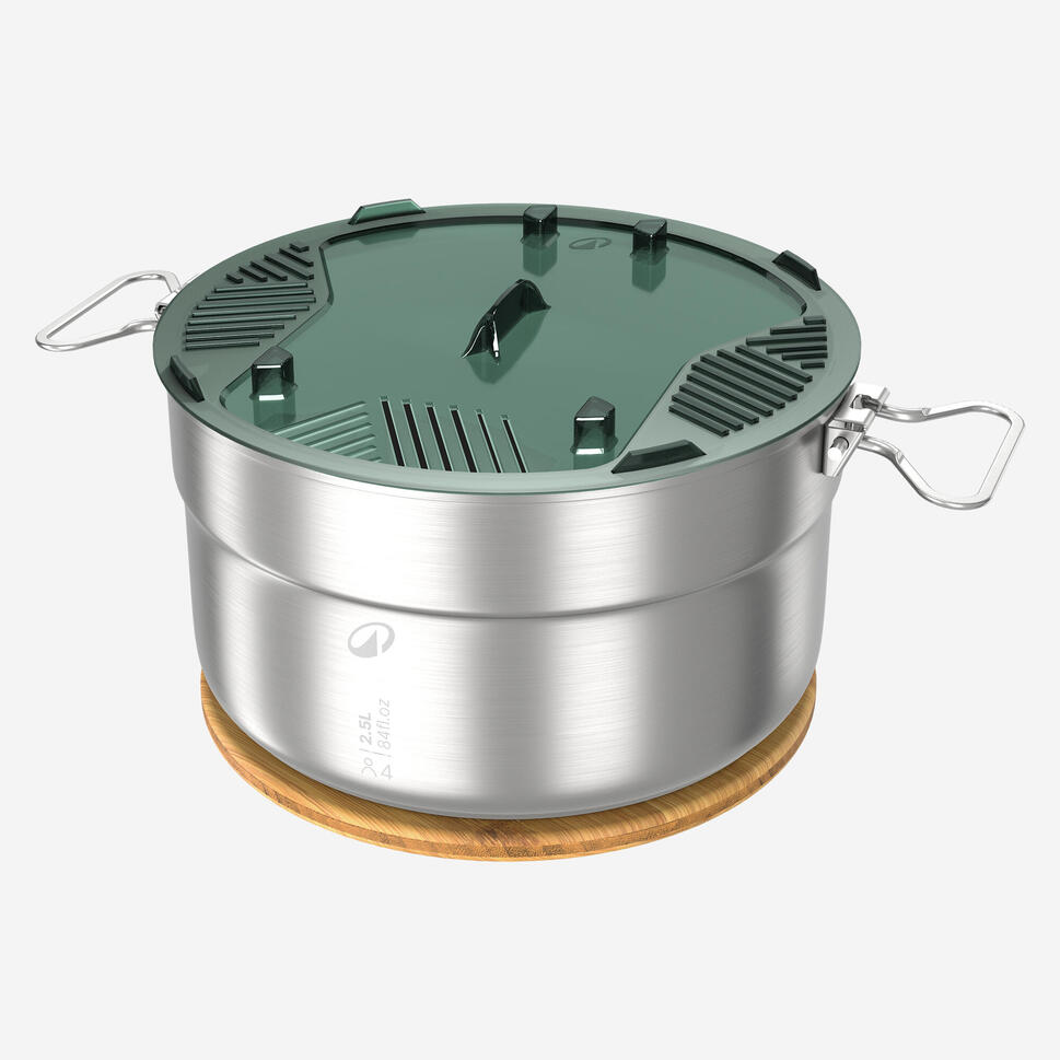 Quechua 500 Stainless Steel Nonstick Camping Cookset ?C 25-Piece for 4 People - Image 7